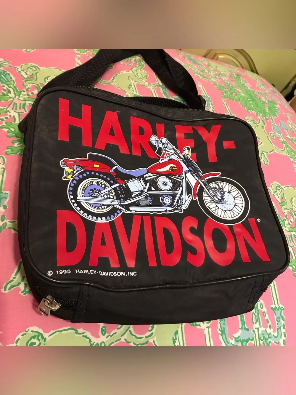 Vintage 1995 Harley Davidson Soft Lunch Box